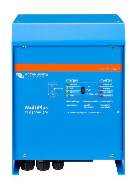 Der MultiPlus hat 24 Volt 5000 W
