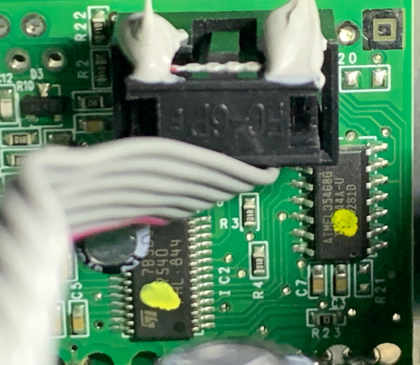 PLC-Platine Oberseite mit ST7540 und ATTIny44